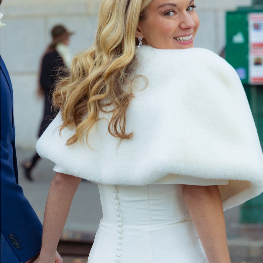 Bridal fur wrap/cape